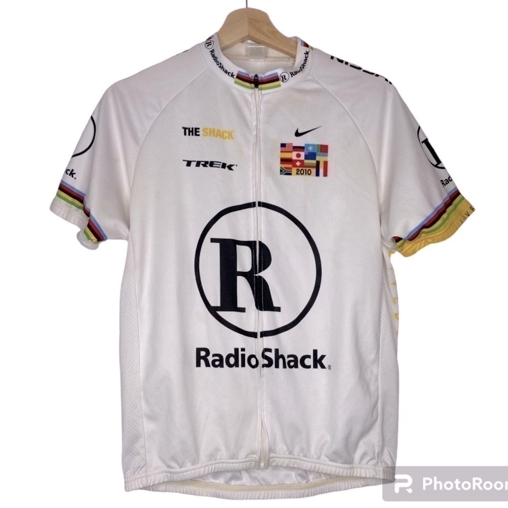 TREK CYCLING JERSEY #28 2010- Sponsors Radio Shack, Live Strong, Nissan